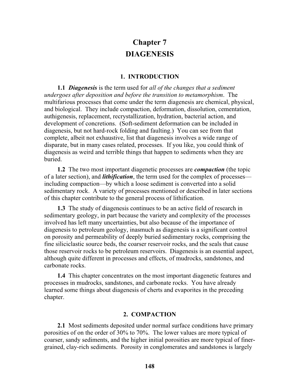 Chapter 7 DIAGENESIS