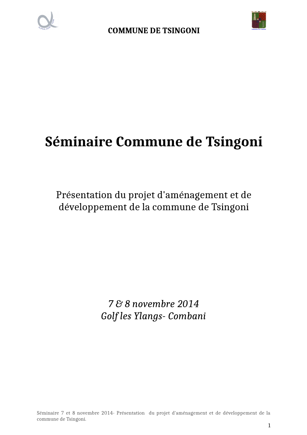 Séminaire Commune De Tsingoni