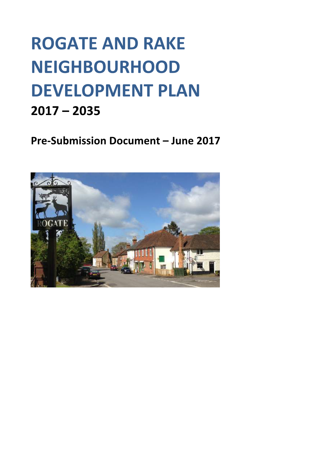 Rogate and Rake Neighbourhood Development Plan 2017 – 2035