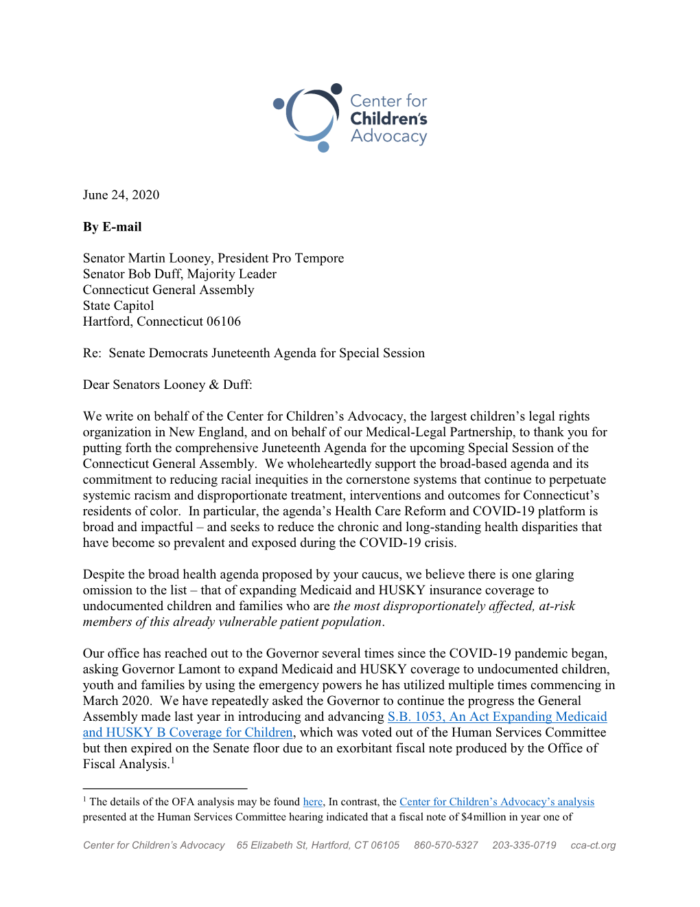 CCA MLP Response to Juneteenth 6-24-20 Sen Dems.Docx.Pdf