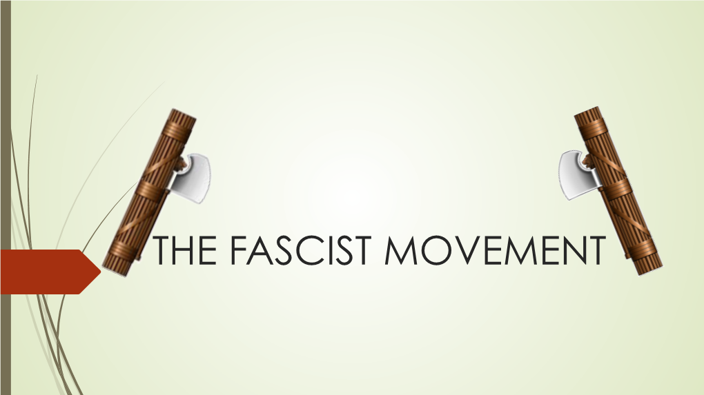 The Fascist Movement Postwar Italy