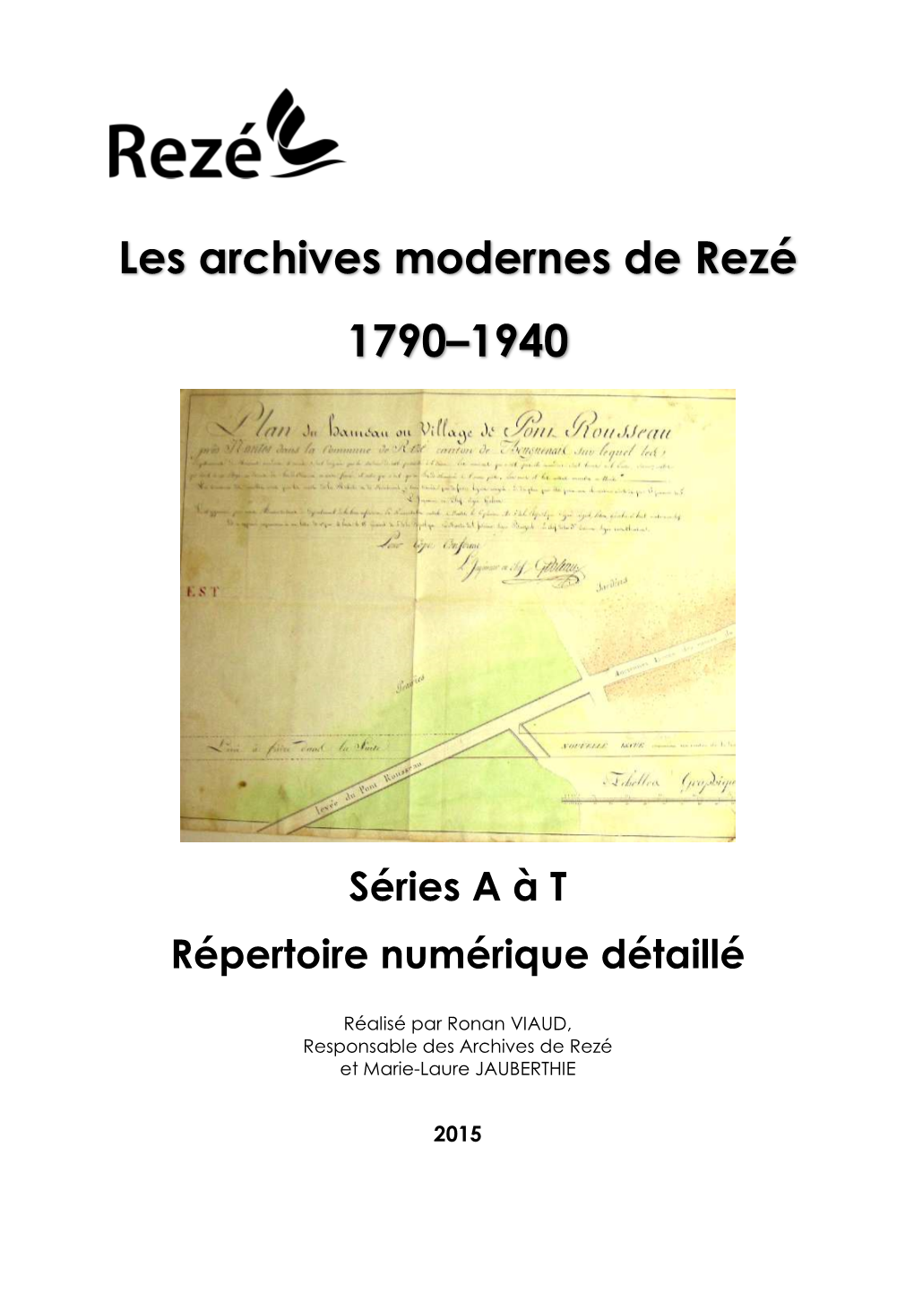 Les Archives Modernes De Rezé 1790–1940