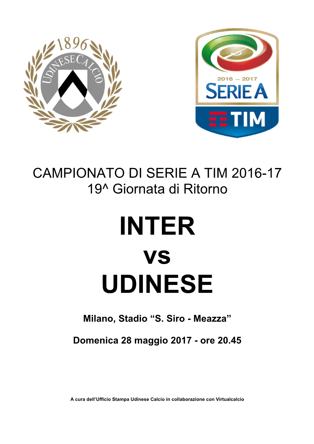 INTER Vs UDINESE