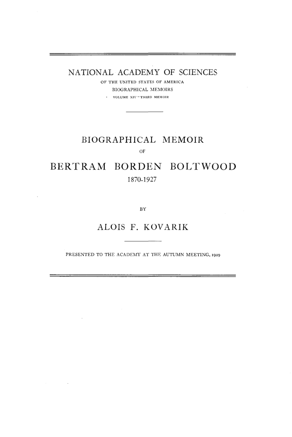 Bertram Borden Boltwood 1870-1927