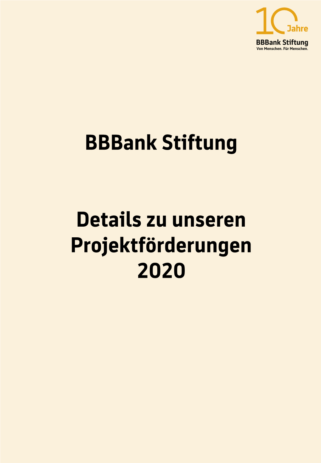 Bbbank Stiftung Details Zu Unseren Projektförderungen 2020