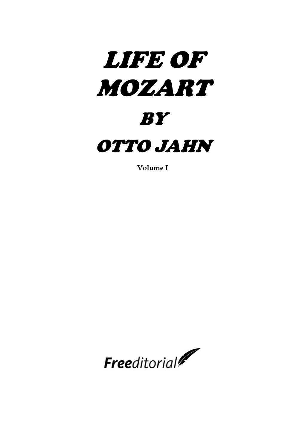 Life of Mozart by Otto Jahn