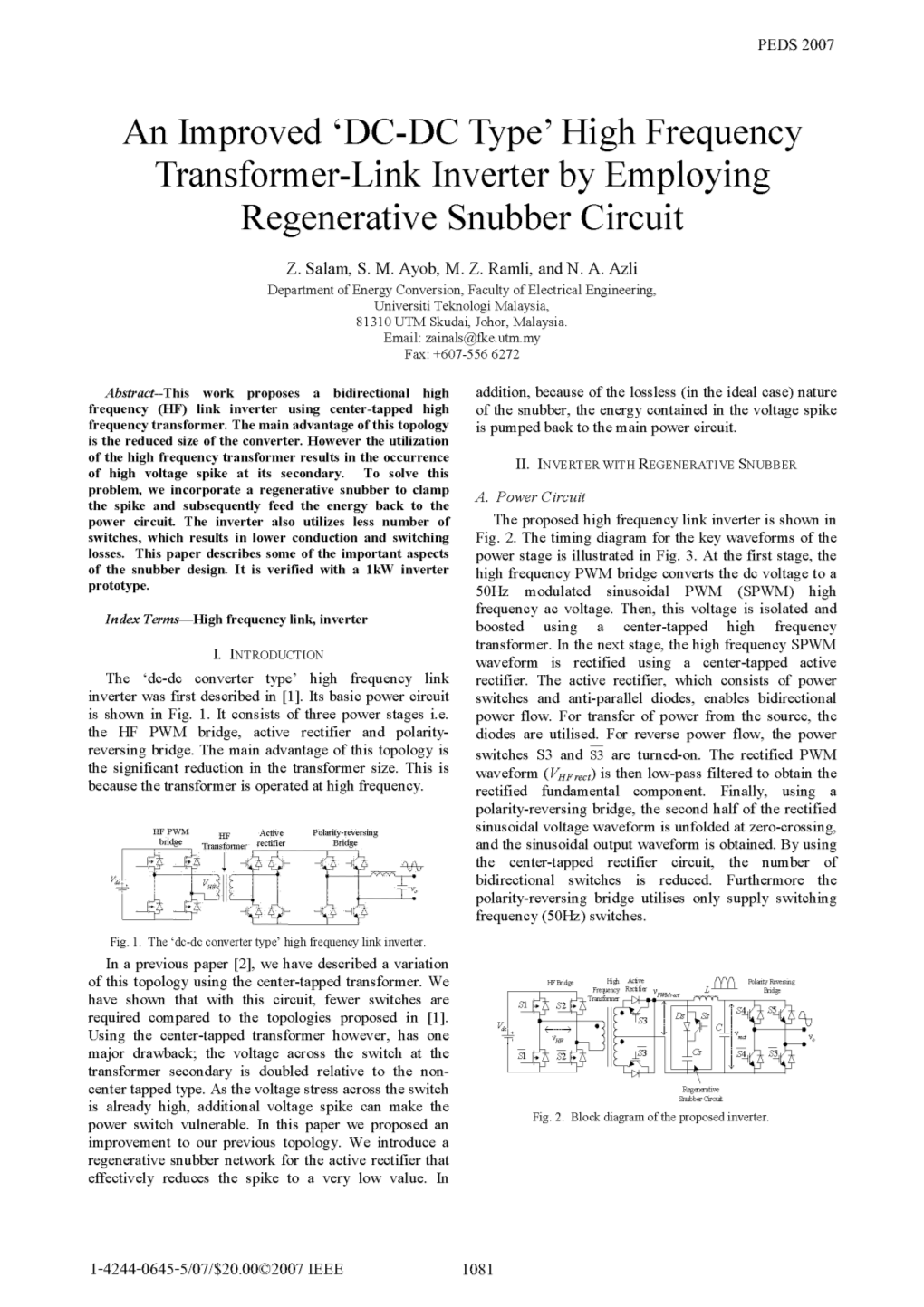 Regenerative Snubber Circuit