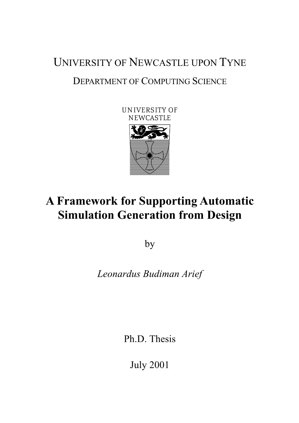 A Framework for Supporting Automatic Simulation Generation from Design