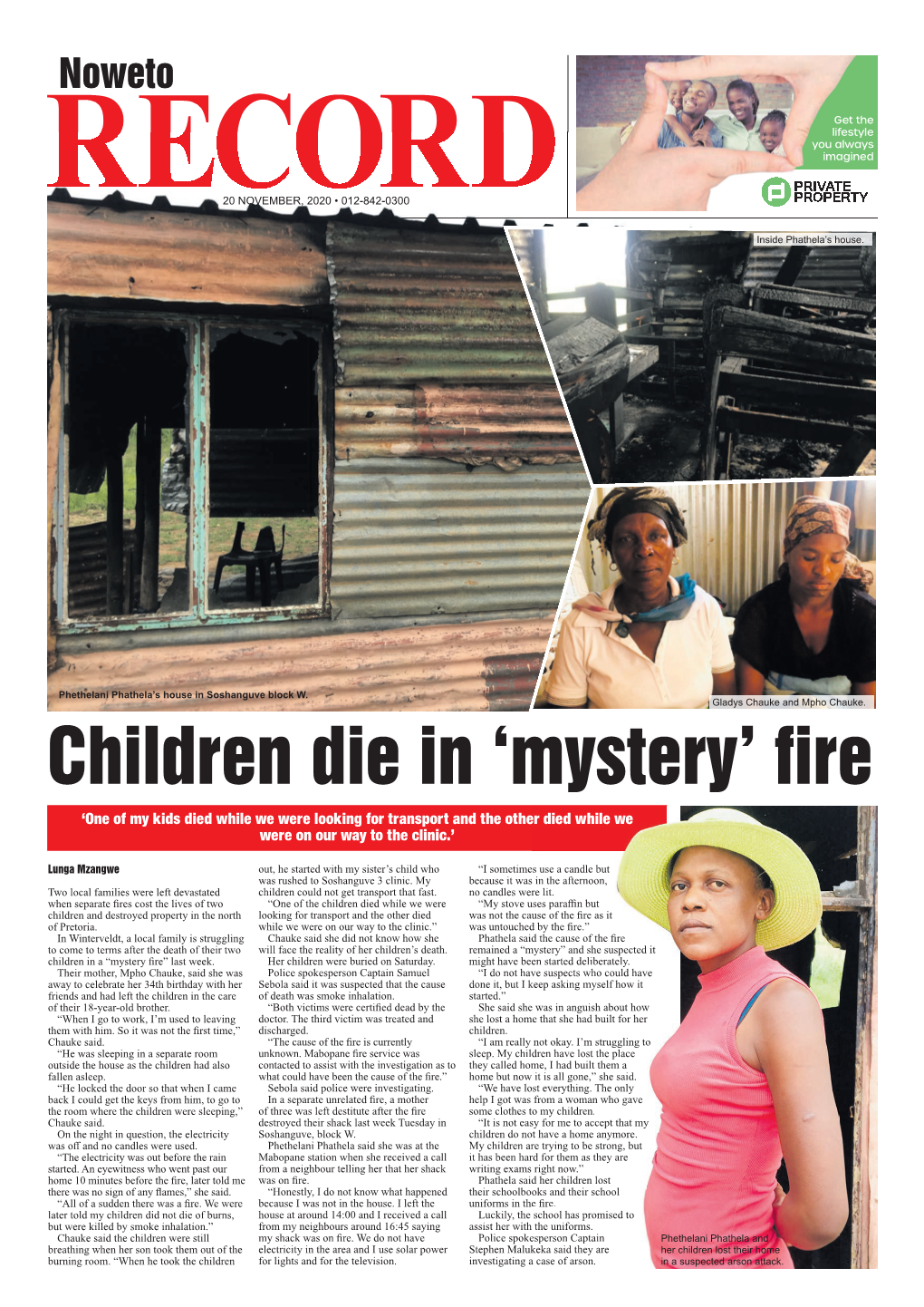 Children Die in 'Mystery' Fire