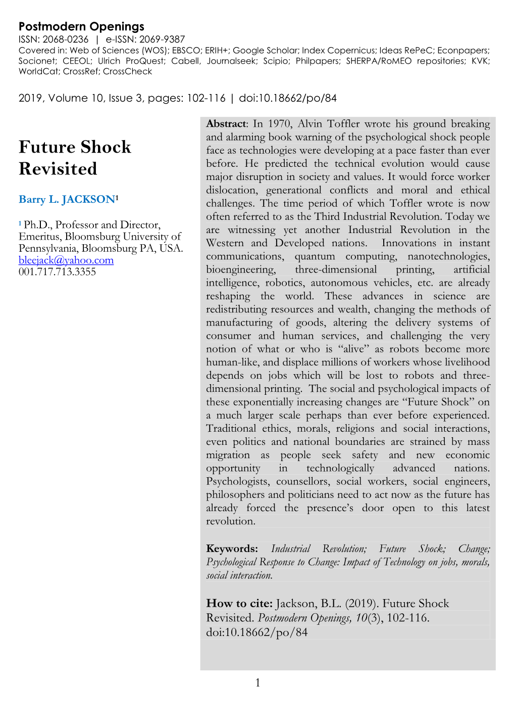 Future Shock Revisited