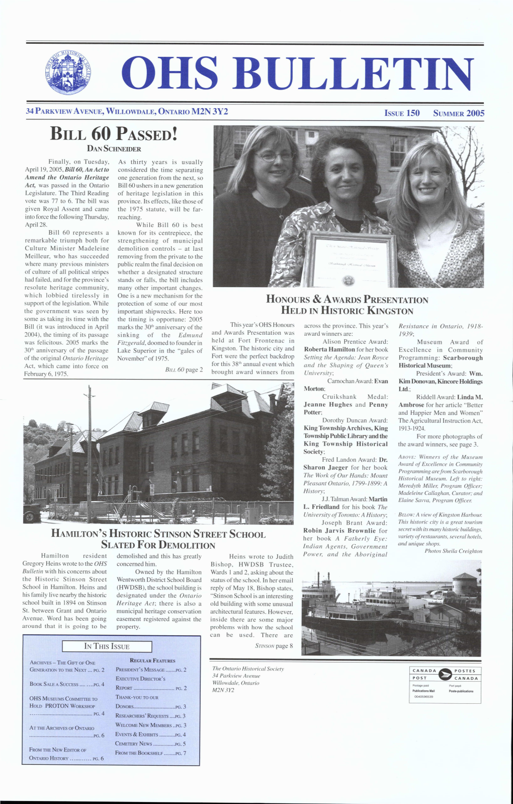 Ohs Bulletin 150 2005 Summer