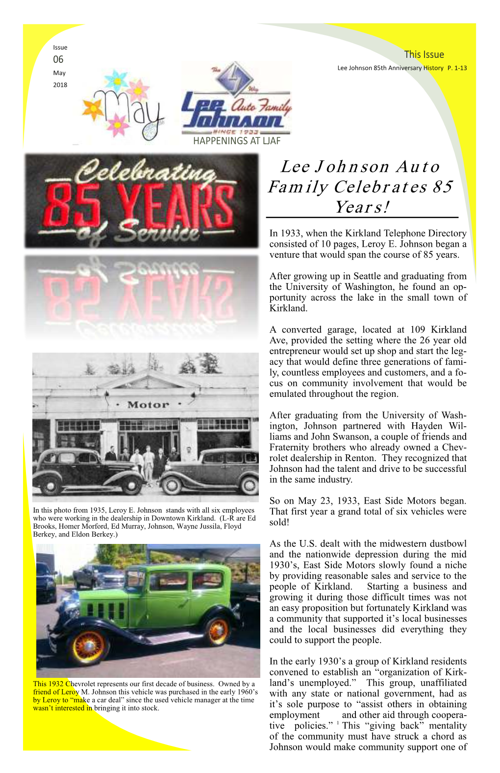 Lee Johnson Auto Family Celebrates 85 Years!