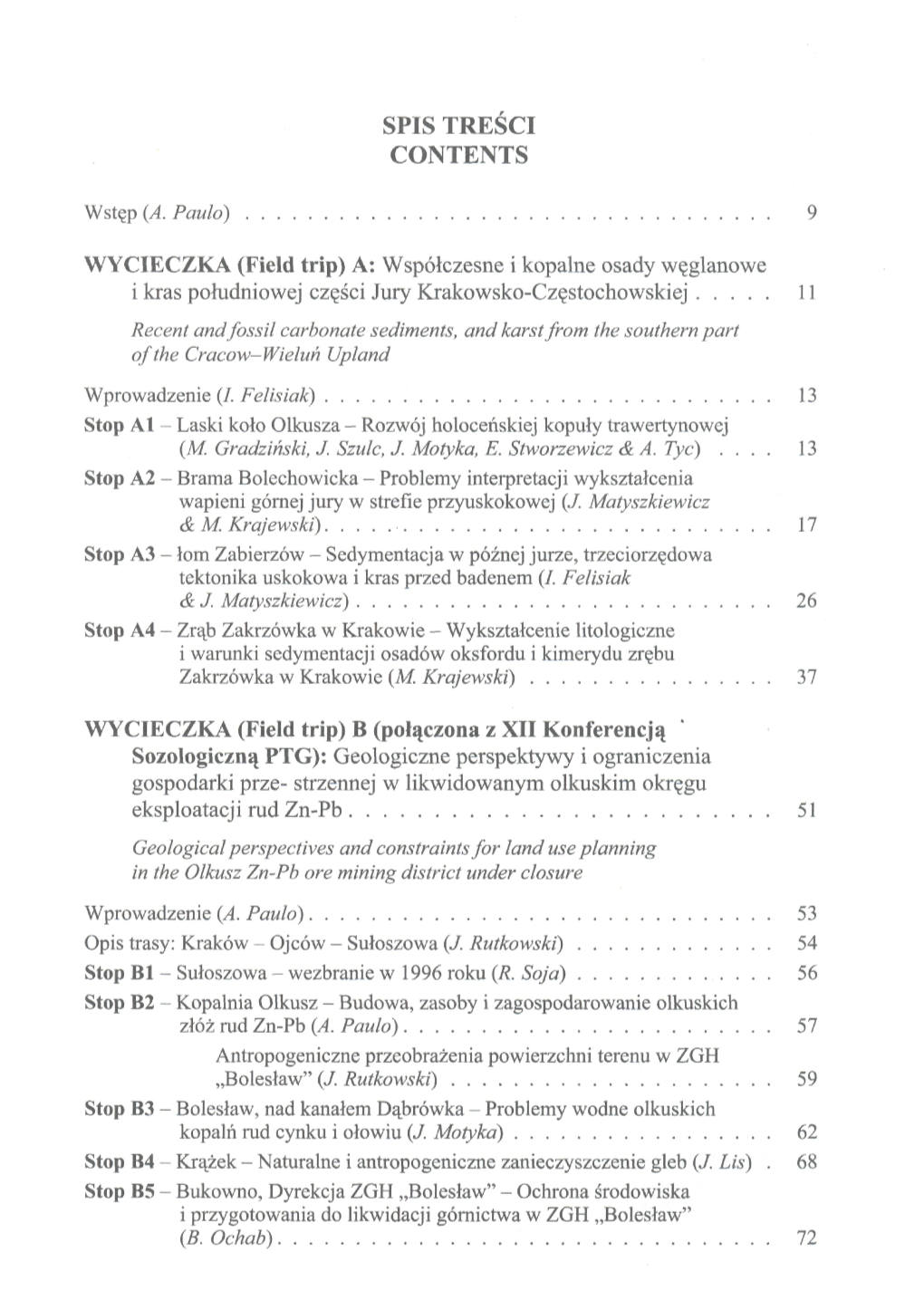 Spis Tresci Contents