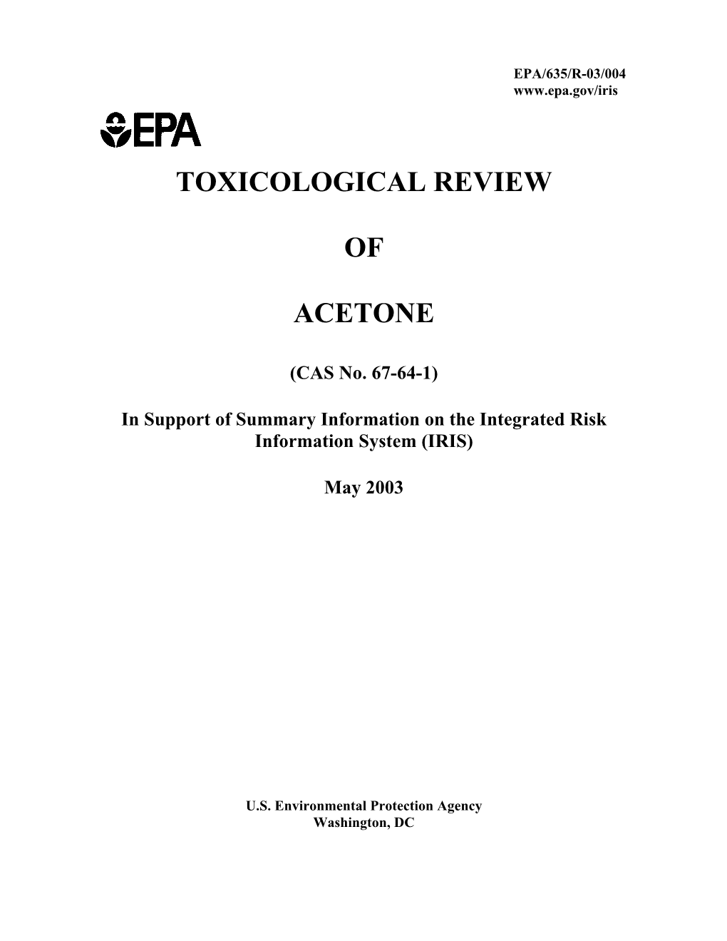 Toxicological Review (PDF)