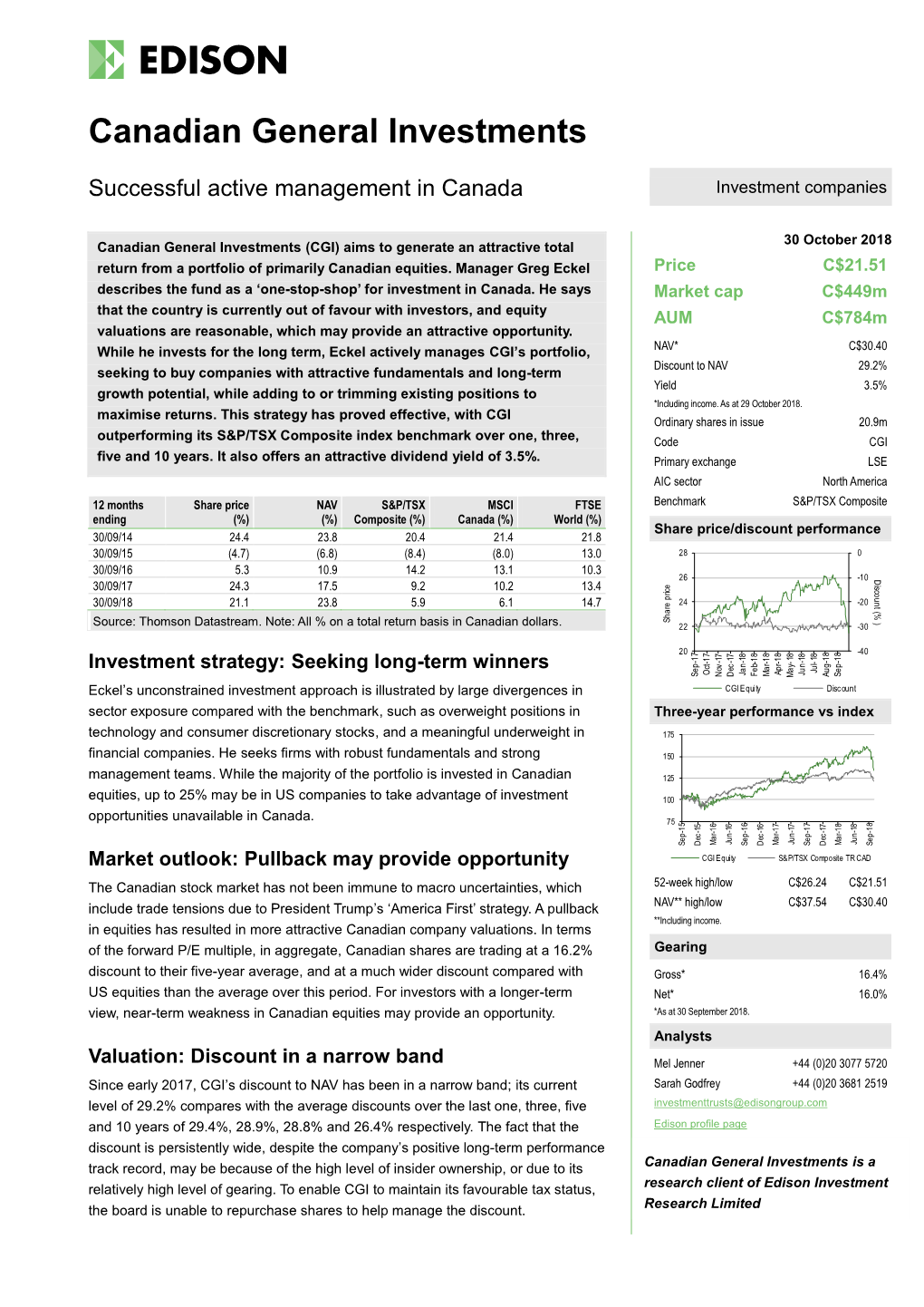 Canadian General Investments