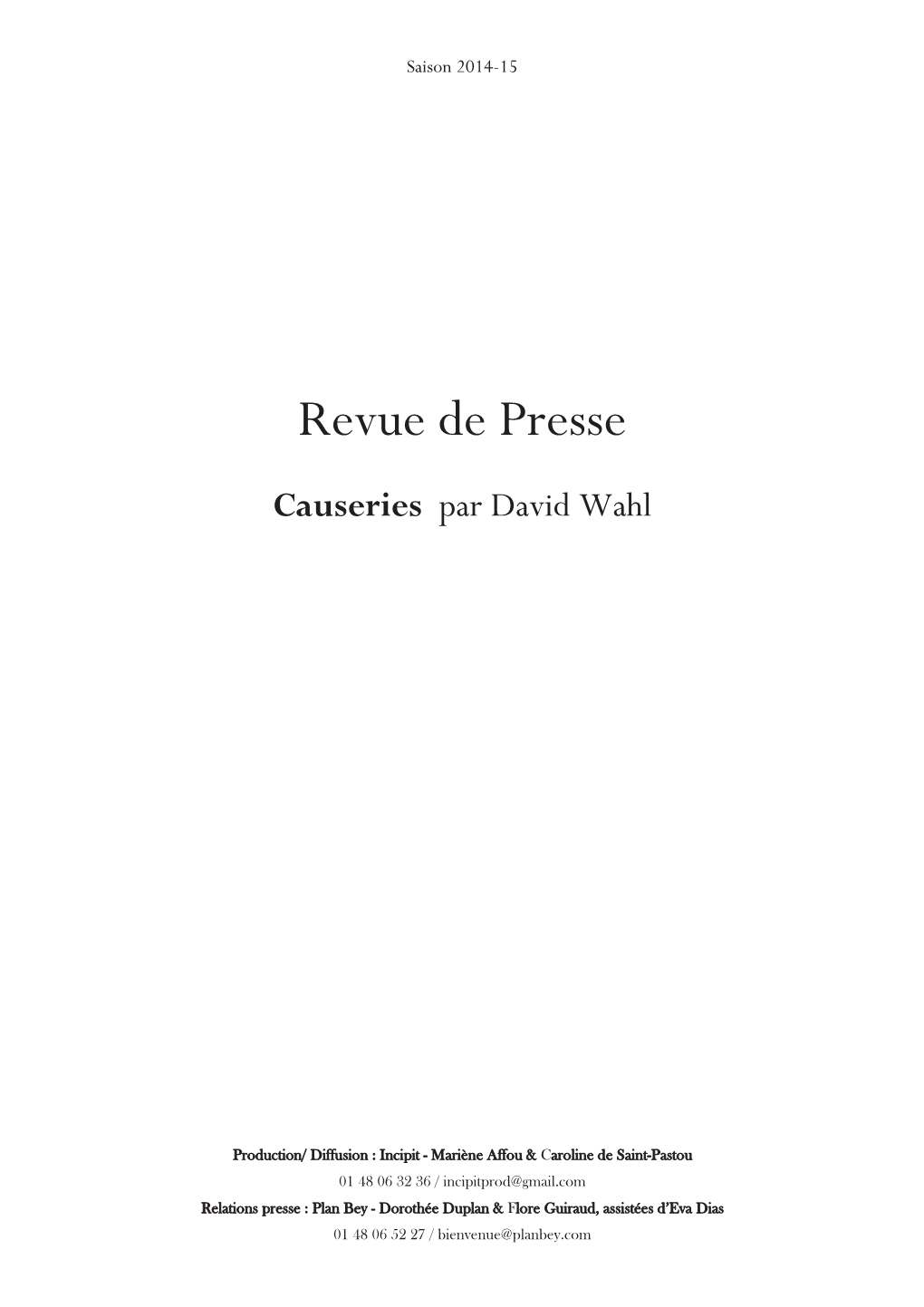 Revue De Presse