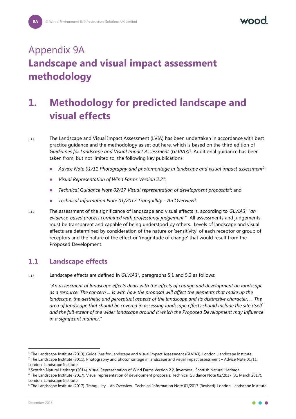 District Landscape Character Area (LCA) Key Characteristics