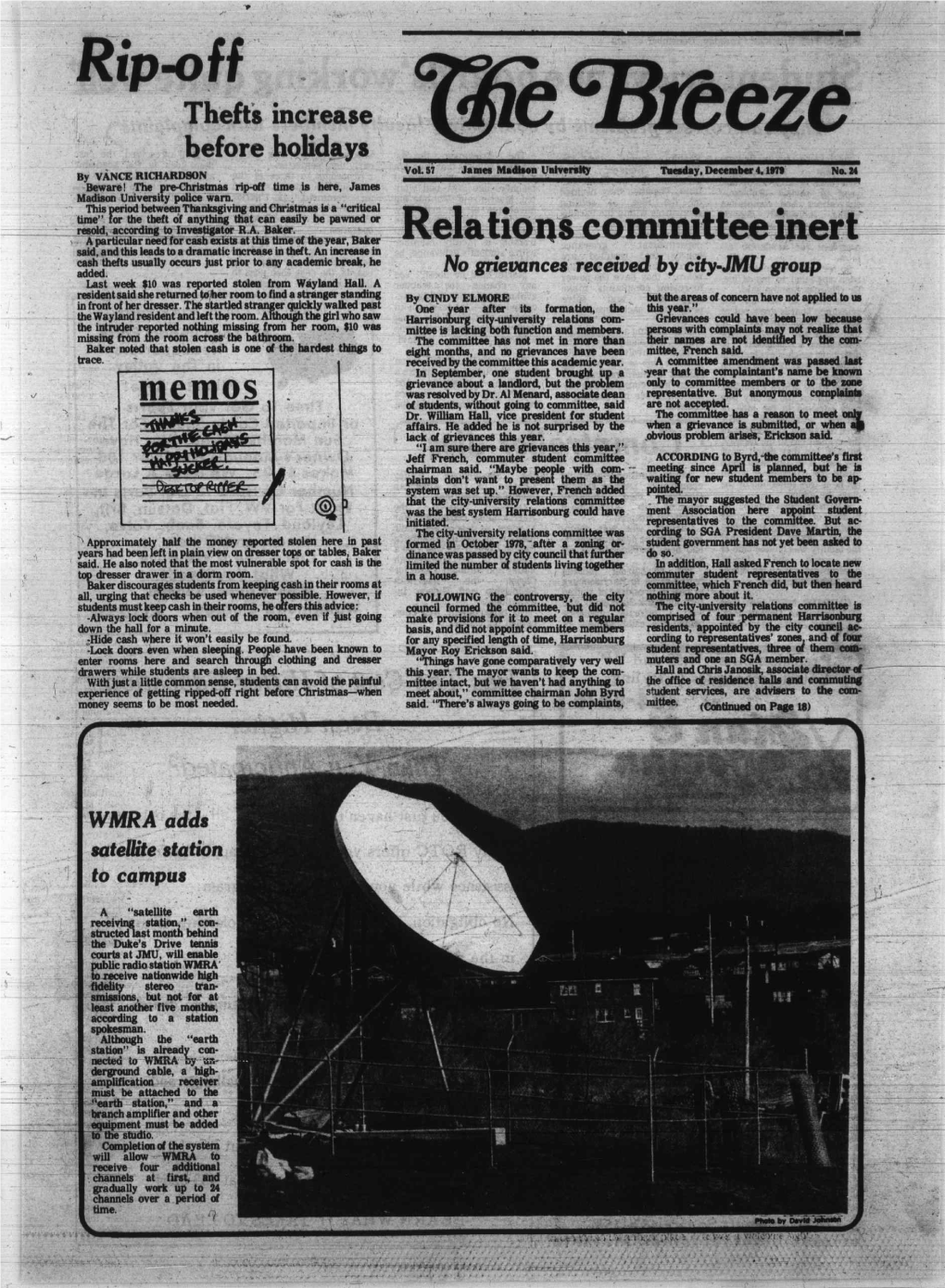 December 4, 1979 Student Grievance Boards'working Quite Well' They Can Correct Problems by Confronting Faculty Members with Complaints