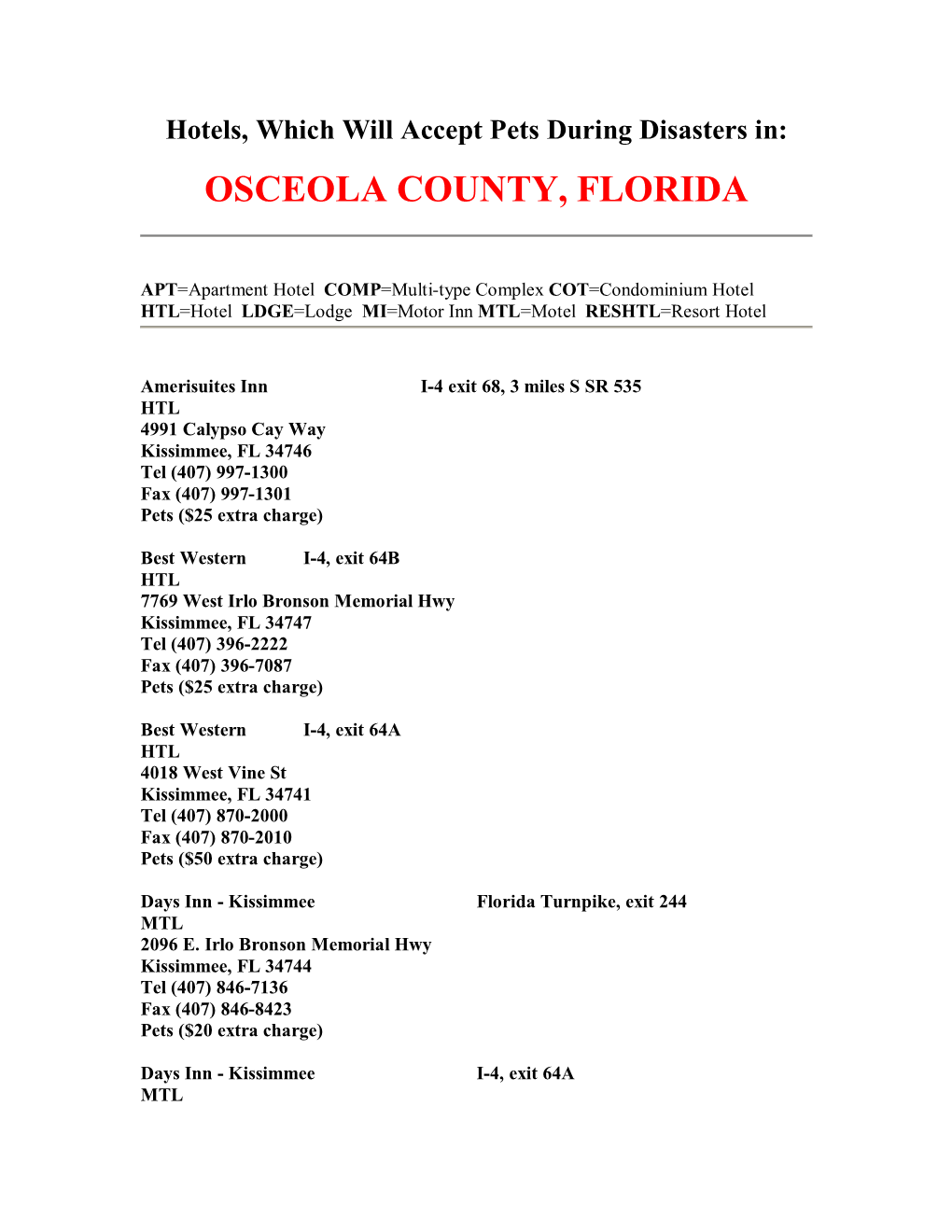 Osceola County, Florida