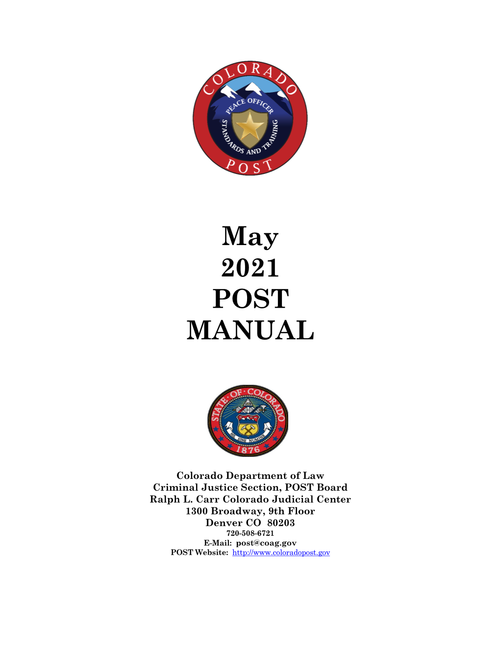 May 2021 POST MANUAL