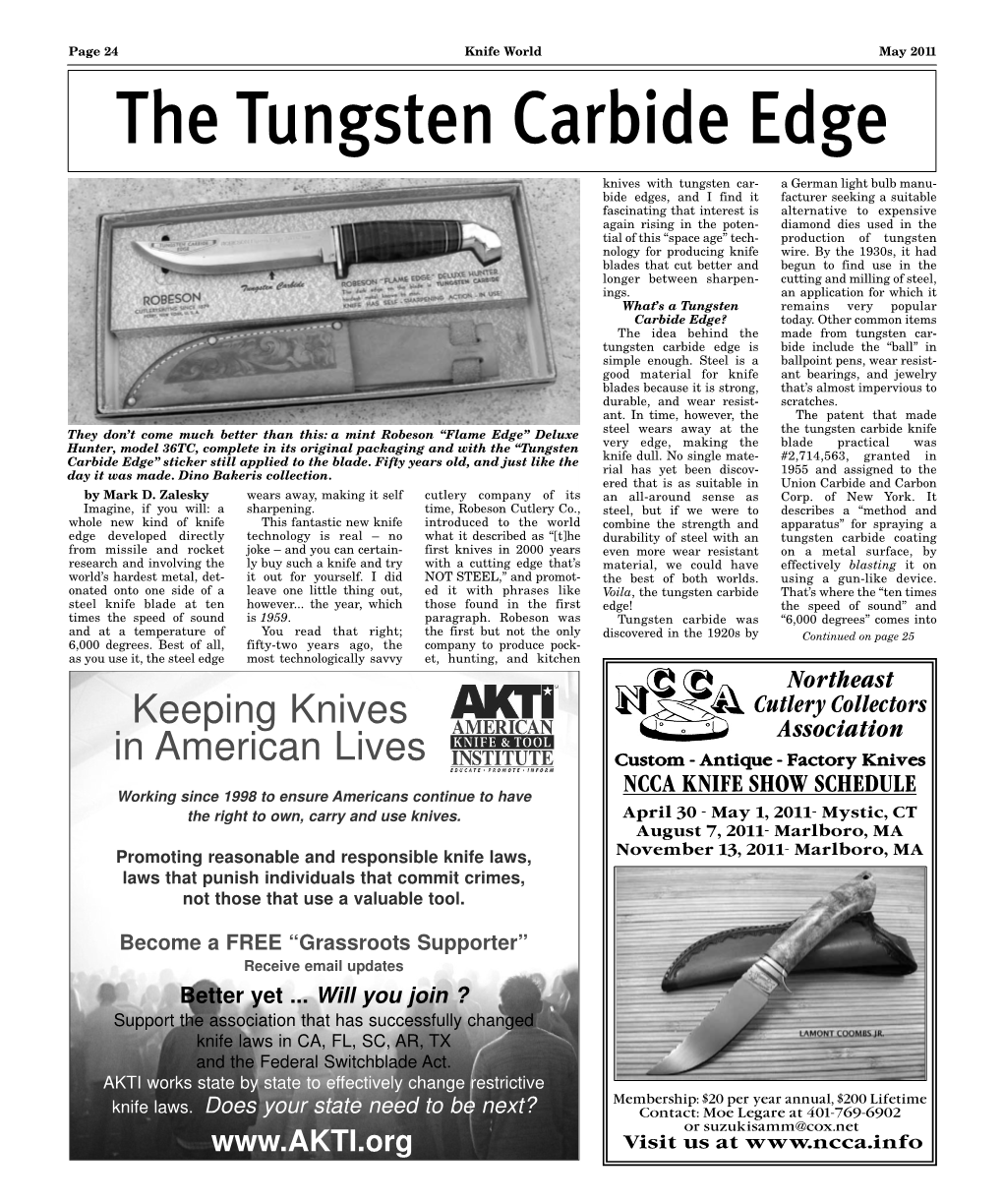 The Tungsten Carbide Edge
