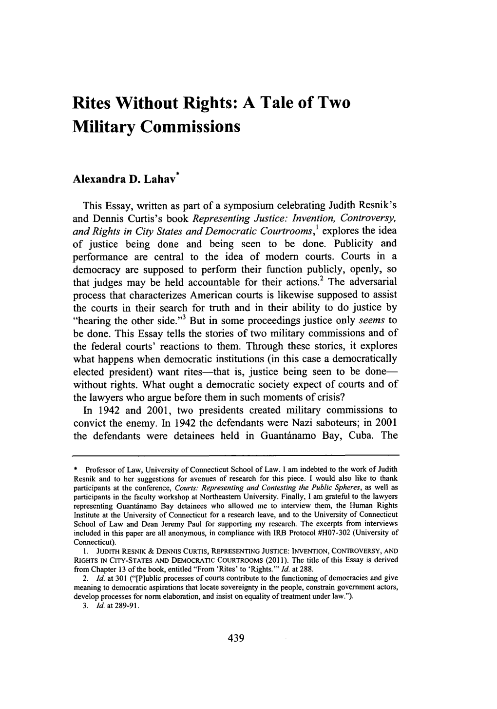 A Tale of Two Military Commissions