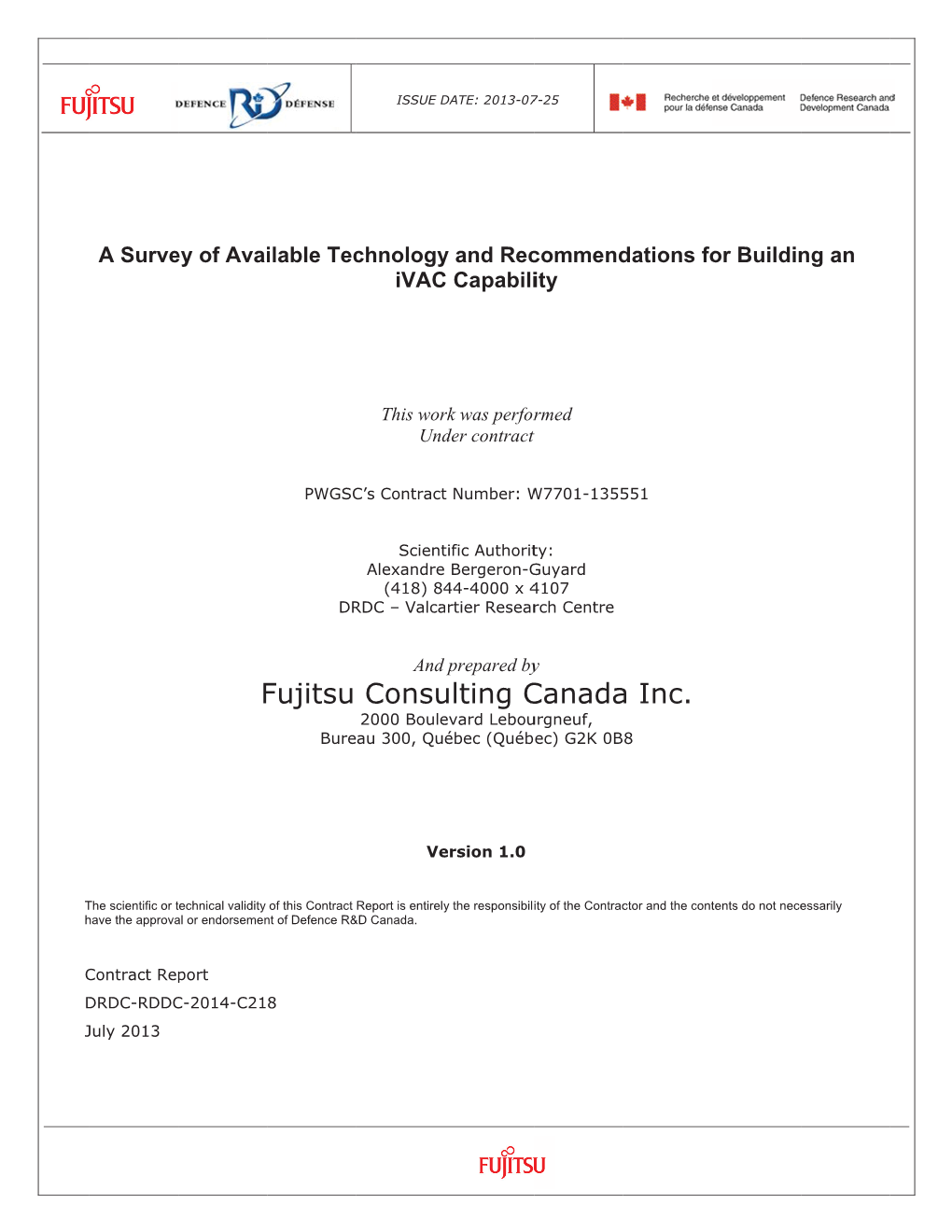 F Fujitsu Consu Ulting C Canada a Inc