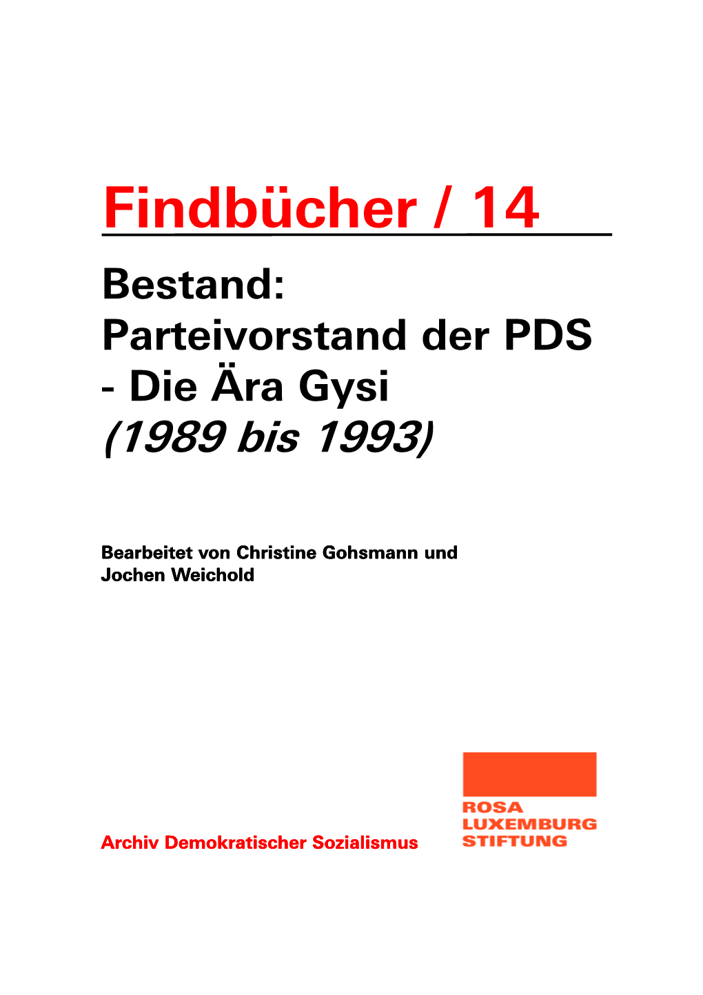 Findbücher / 14