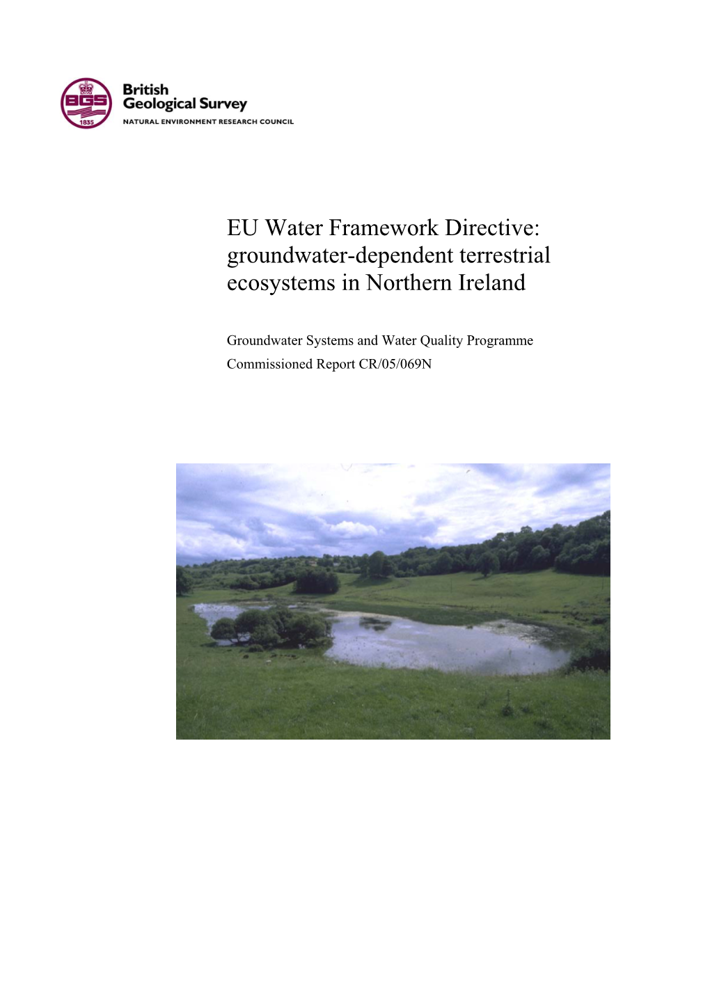 EU Water Framework Directive: Groundwater-Dependent Terrestrial Ecosystems in Northern Ireland