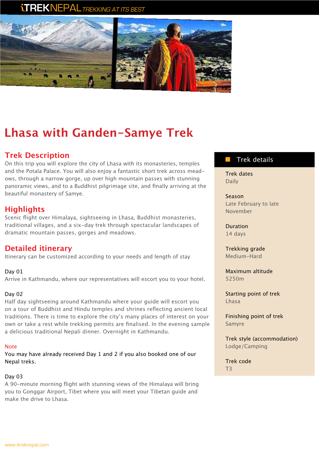 Lhasa with Ganden-Samye Trek
