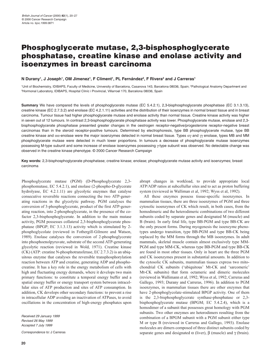 Phosphoglycerate Mutase, 2,3-Bisphosphoglycerate