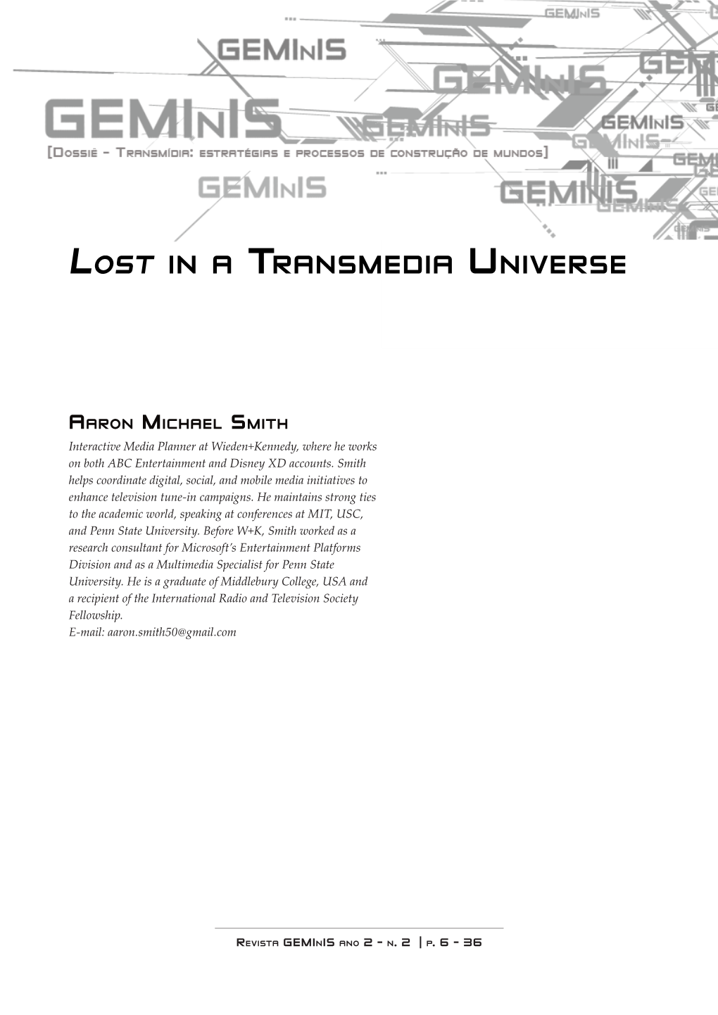 Lost in a Transmedia Universe