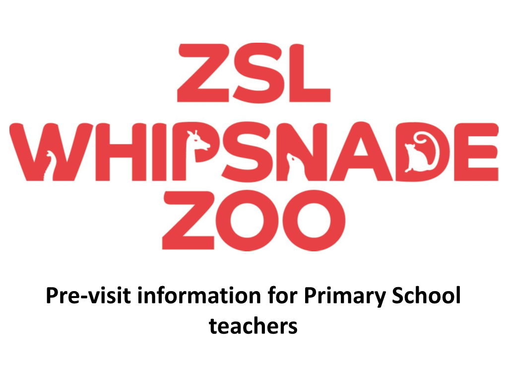 Pre-Visit Primary Teacher Resource Pack
