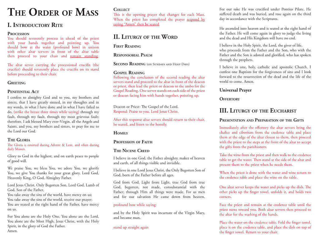 Download the Order of Mass