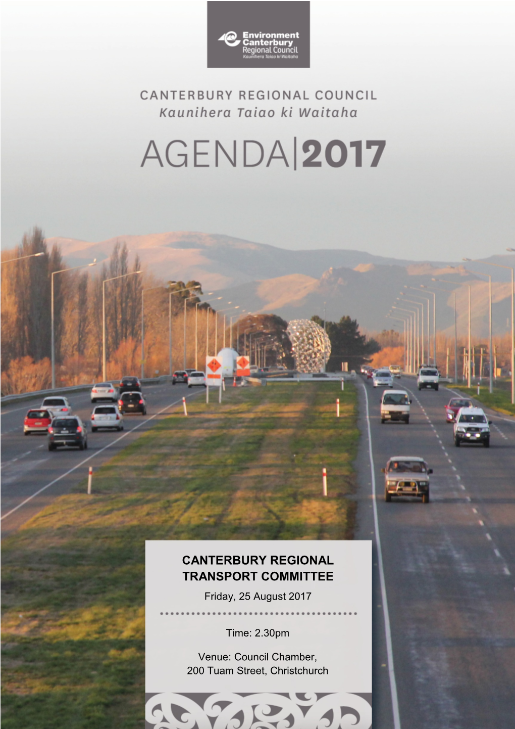 CANTERBURY REGIONAL TRANSPORT COMMITTEE Friday, 25 August 2017