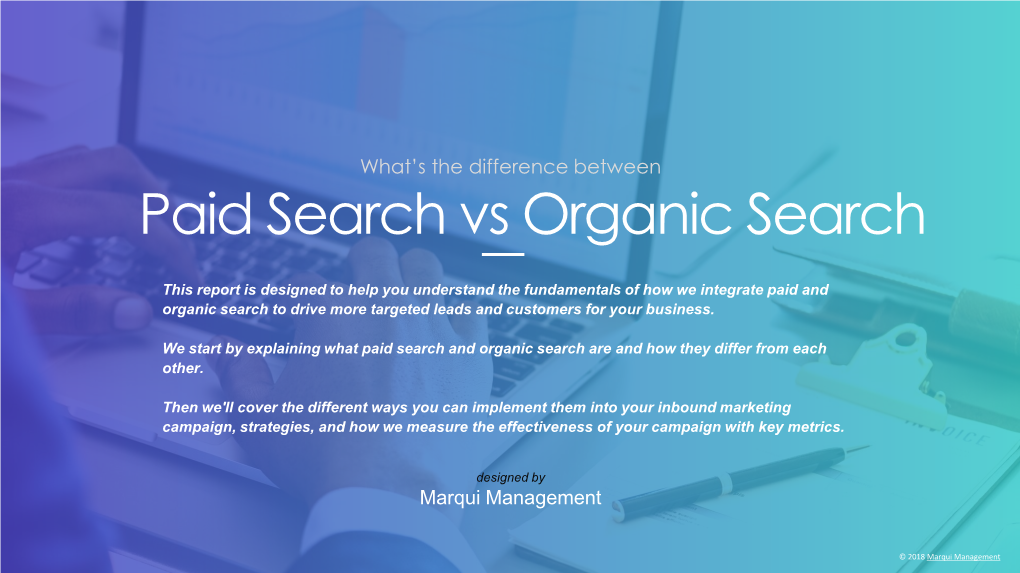 Paid Search Vs Organic Search Report
