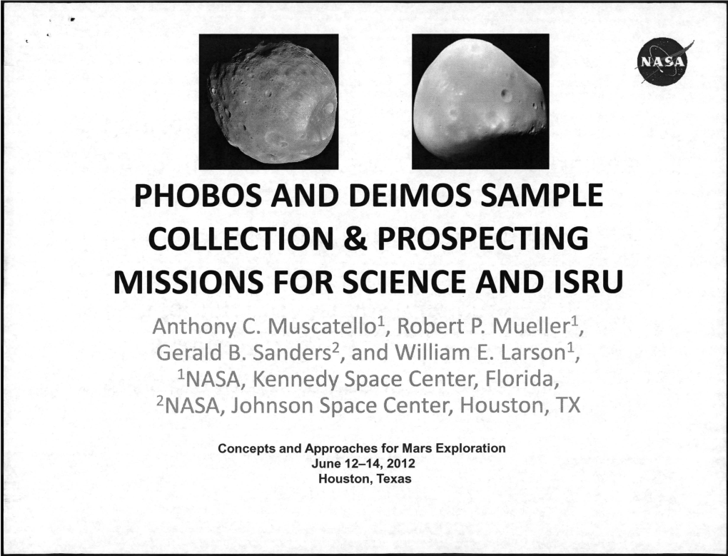 Phobos and Deimos Sample Collection & Prospecting Missions for Science