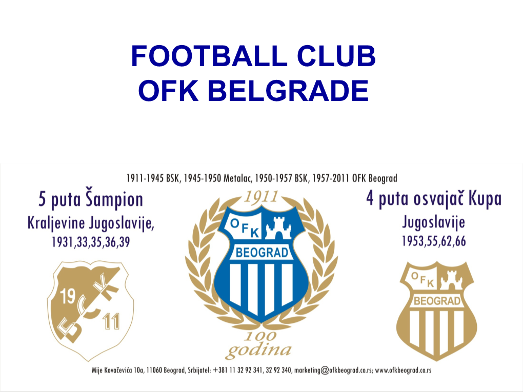 Fudbalski Klub Ofk Beograd