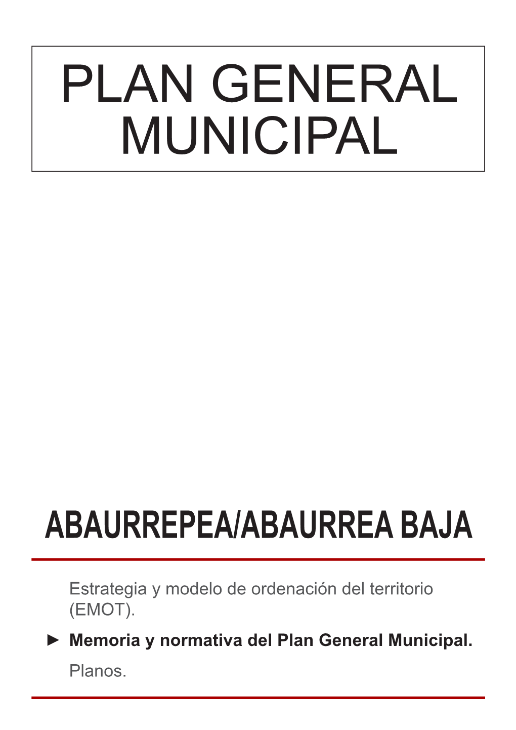 Plan General Municipal