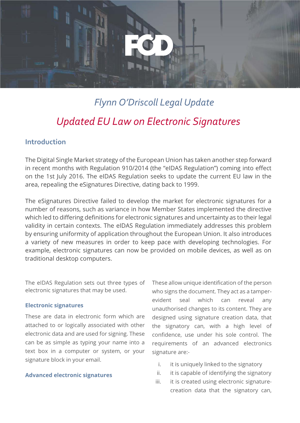 Updated EU Law on Electronic Signatures