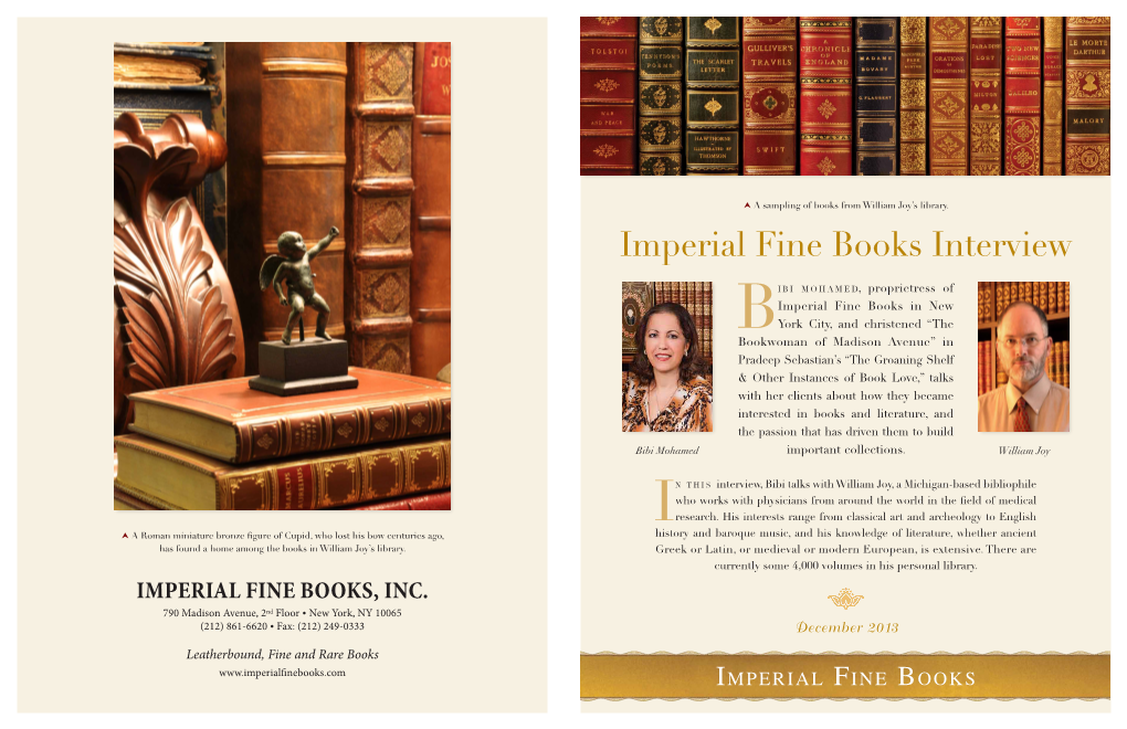 Imperial Fine Books Interview