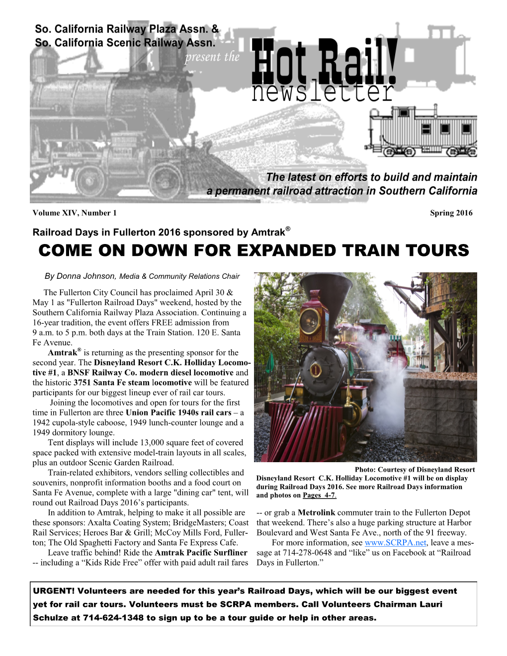 Come on Down for Expanded Train Tours