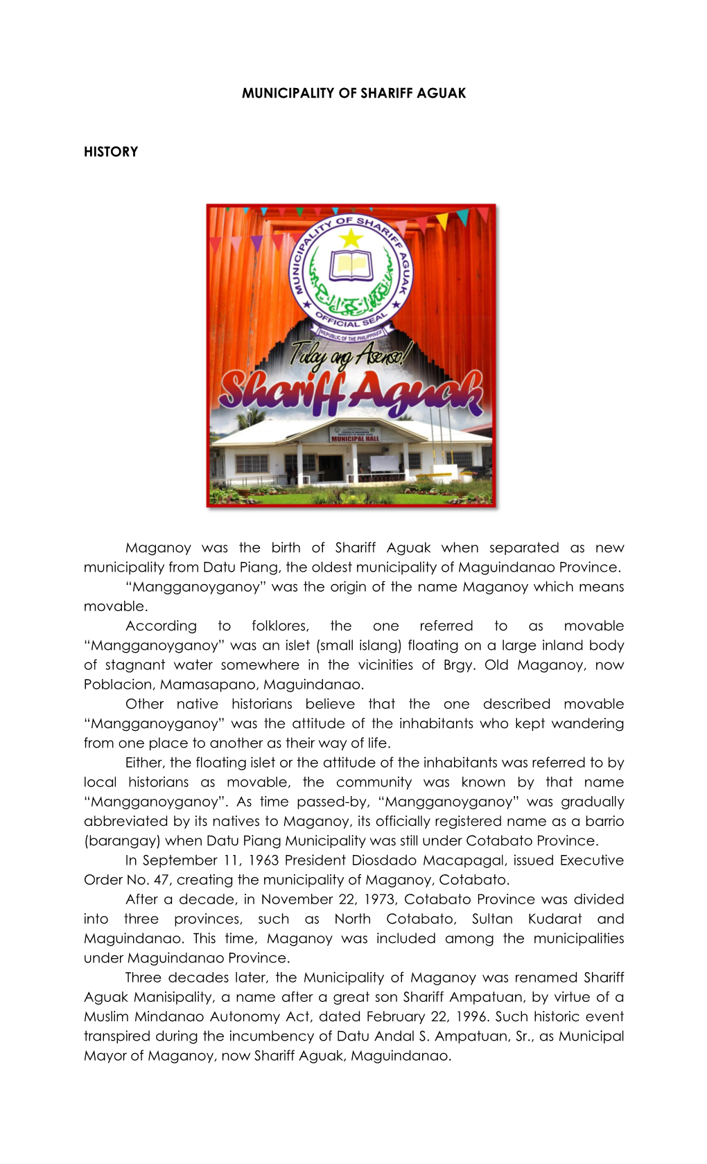 Municipality of Shariff Aguak