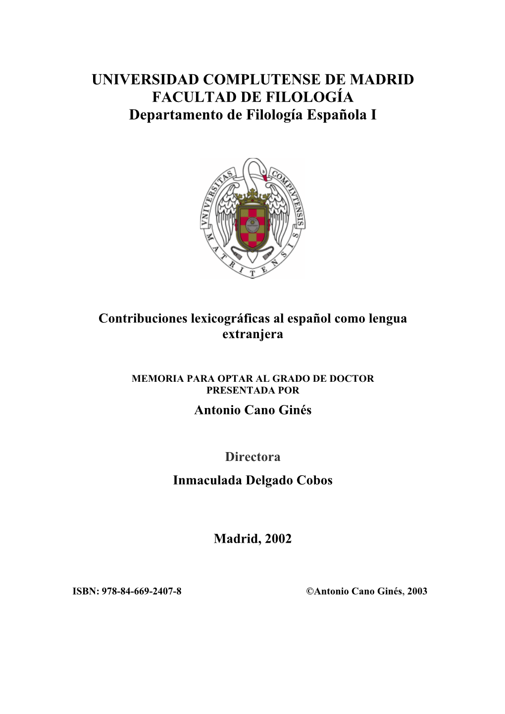 Contribuciones Lexicográficas Al Español Como Lengua Extranjera