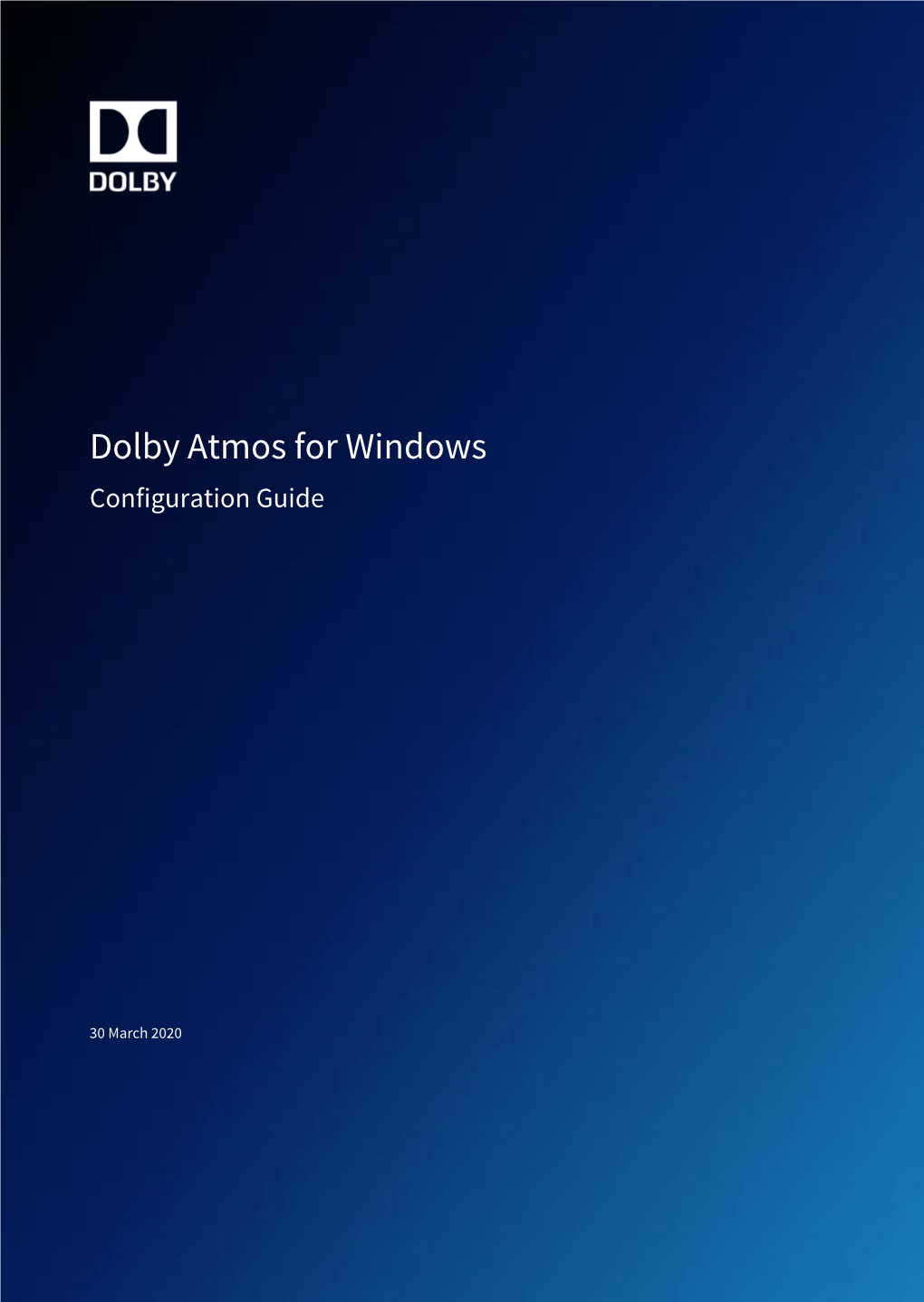 Dolby Atmos for Windows Configuration Guide