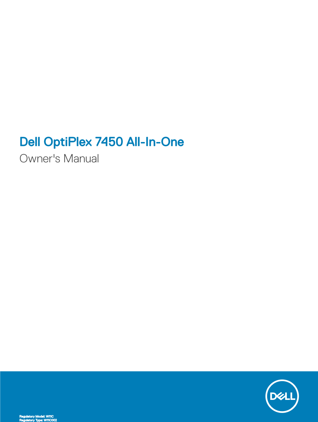 Dell Optiplex 7450 All-In-One Owner's Manual