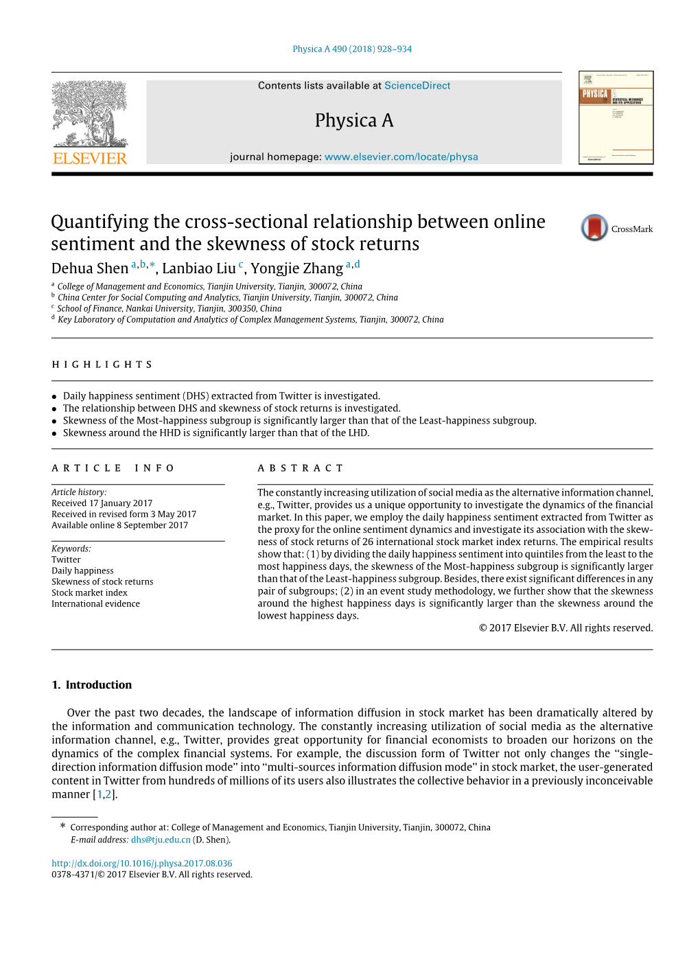 Quantifying the Cross-Sectional Relationship Between Online