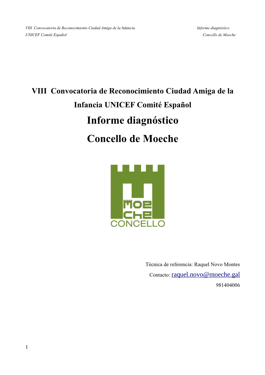 Informe Diagnóstico Concello De Moeche