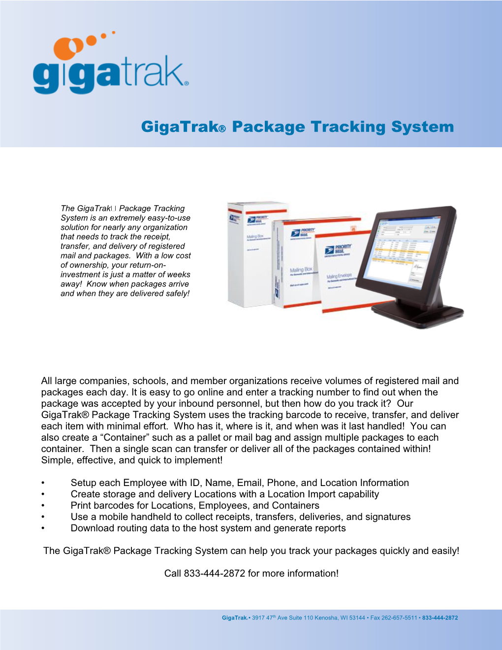 Gigatrak Package Tracking System