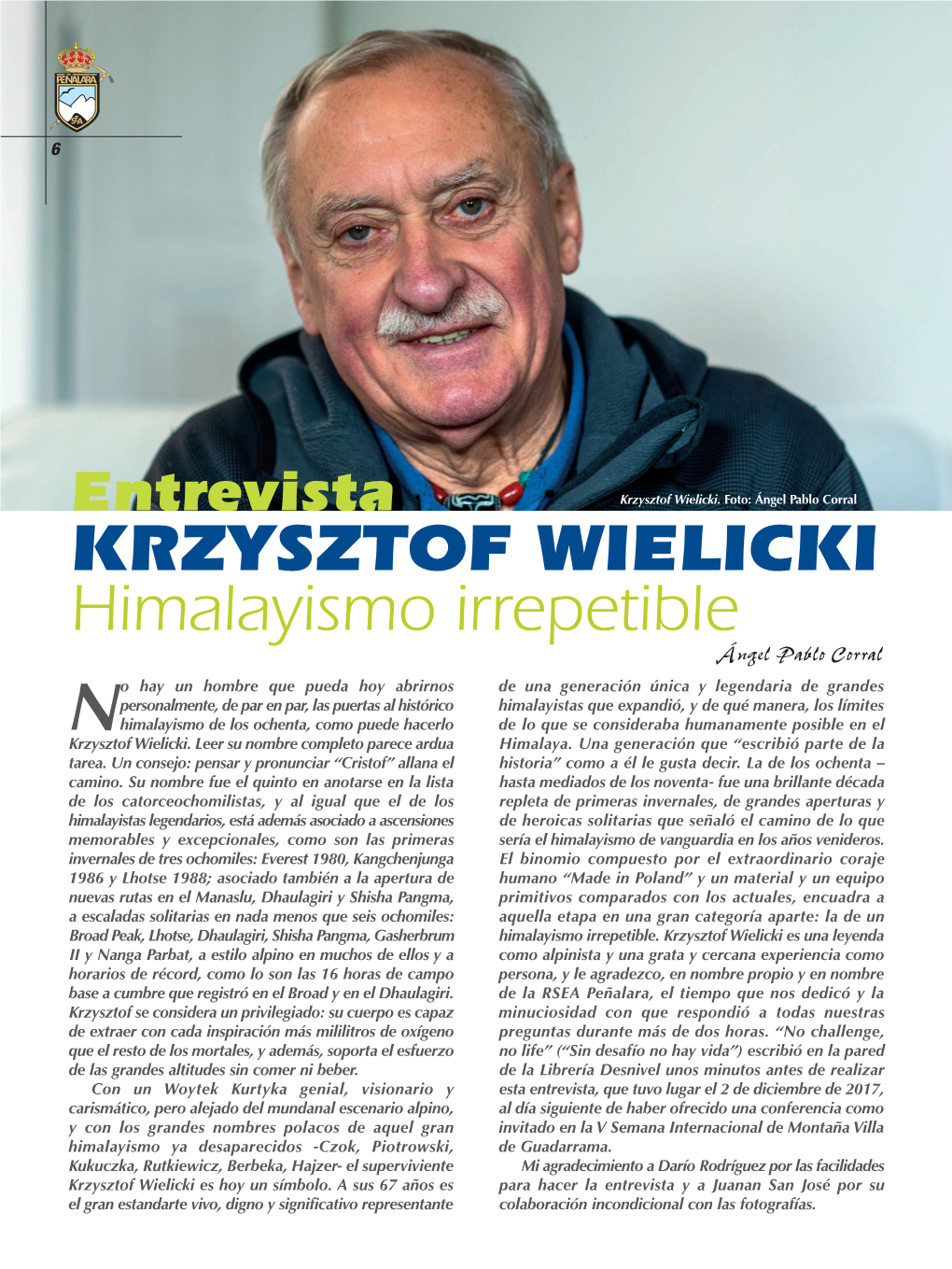 Entrevista KRZYSZTOF WIELICKI Himalayismo Irrepetible